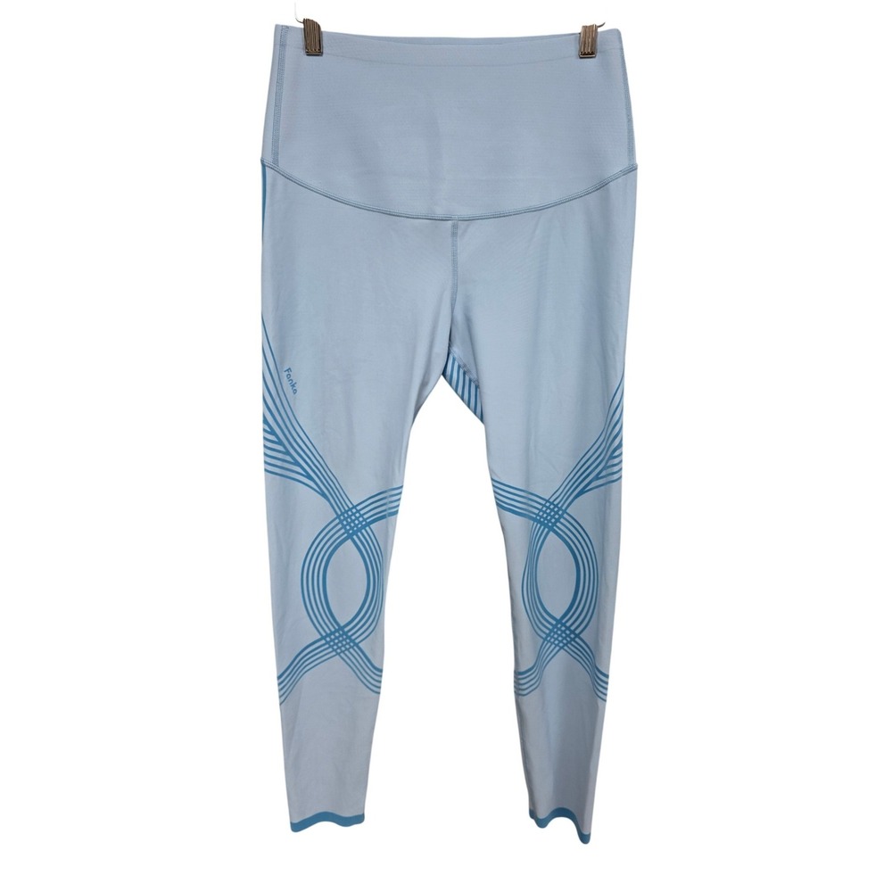 Fanka Body Sculpt Leggings Women L Light Blue High Waisted Yoga Athletic Pants